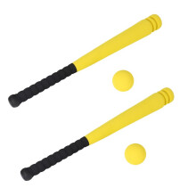 2X Foam Baseball Bat with Baseball Toy Set for Children Age 3 to 5 Years Old,Yellow