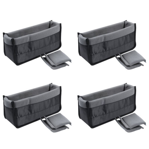 4X Shockproof Dslr Slr Camera Insert Organizer Case Partition Divider Protection Case(Black+Grey)