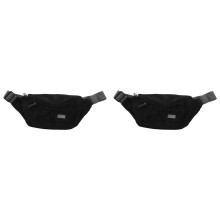 2X Tinyat Men Waist Bag Pack Travel Phone Belt Bag Pouch for Men Women Casual Unisex Shoulder Chest Bag(Black)