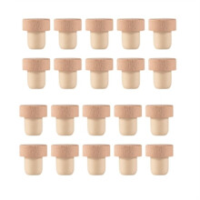 20Pcs Wine Bottle Cork T Shaped Cork Plugs for Wine Cork Wine Stopper Reusable Wine Corks Wooden and Rubber Wine Stopper