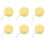6X Yellow Round Bath Body Shower Soft Sponge with Hanging Loop 1