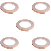 5X Single-Sided Adhesive Copper Foil Tape Self-Adhesive Shielding Tape Anti-Interference Tape for Guitar (5mmx20M)