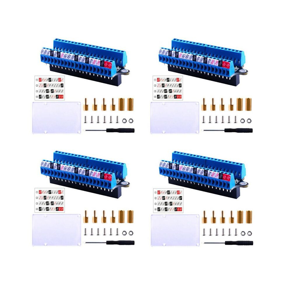 4X Terminal Breakout Board Gpio Expansion Board Terminal Breakout Board For Raspberry Pi 4B/3B+/3B/2B/1B+/Zero 6032387010895