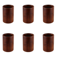 6X Utensil Holder, Wooden Kitchen Cooking Utensils Holder for Spoons ,Countertop Dining Table Desk, 3.4 X 3.4 X 5 Inch