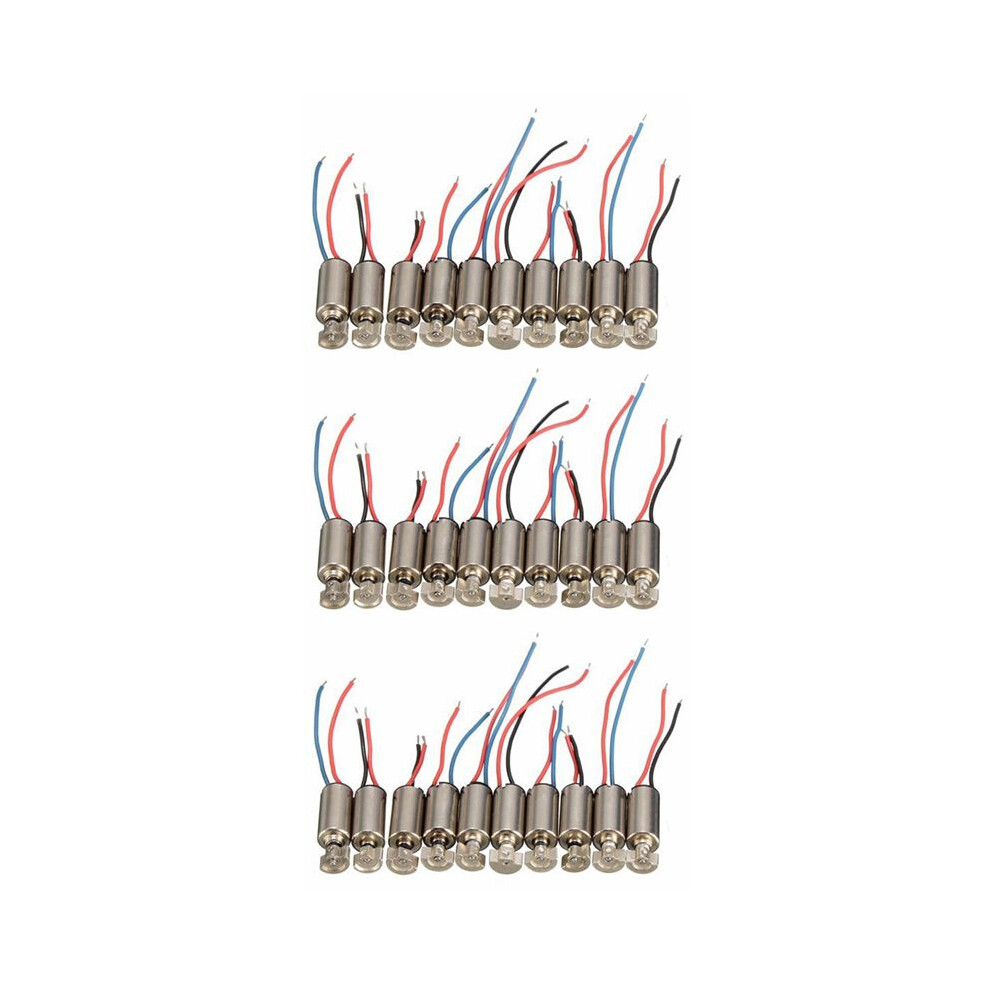 30Pcs Cell Phone Coreless Vibration Motor Vibrator 4X8mm 1.5-3V Rc Toys 4712538994954