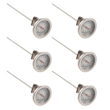 6X Thermometer Edelstahl zum Garen Von Speisen 200 Grad Celsius
