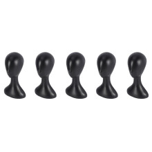 5X Lady Hoch Kunststoff Kopf Perueckenkopf Weiblich Modellkopf Schwarz