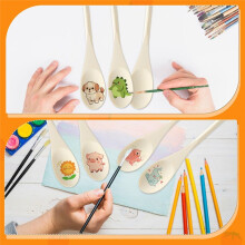 50 Pcs 10 Inch Wooden Spoons Bulk for Cooking Handle Long Wooden Spoons Stirring Spoons for Baking Mixing Serving