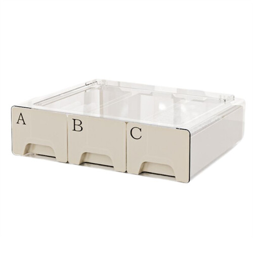 Multifunctional Desktop Cosmetic Storage Box High-End Feel Dust-Proof Drawer Transparent Storage Box Large Capacity C
