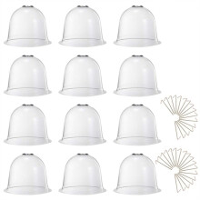 12Pcs Reusable Plastic Greenhouse Garden Plant Bell Cover Plant Germination Cover Dome Frost Guard Freeze Protection
