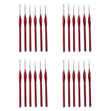 24-Piece Fine Paintbrushes - Detail Paint Brush Set - for Acrylic, Watercolor, Oil