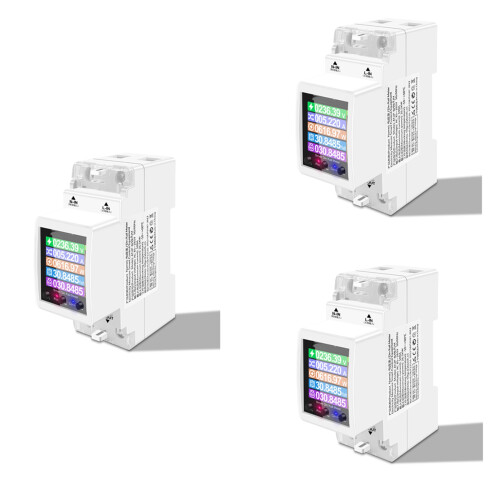 3X AT2PW 100A Tuya WIFI Din Rail  Meter   Remote Control AC 220V Volt Kwh Frequency Factor Meter