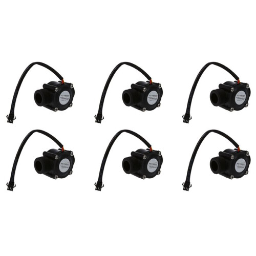 6X 1-60L/Min  5-24V Hall Effect Water Flow Sensor Counter Meter FS300A
