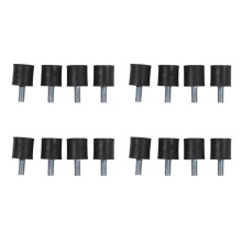 16pcs M5 Male Female Anti Vibration Rubber Mounts Isolators 15mm X 15mm