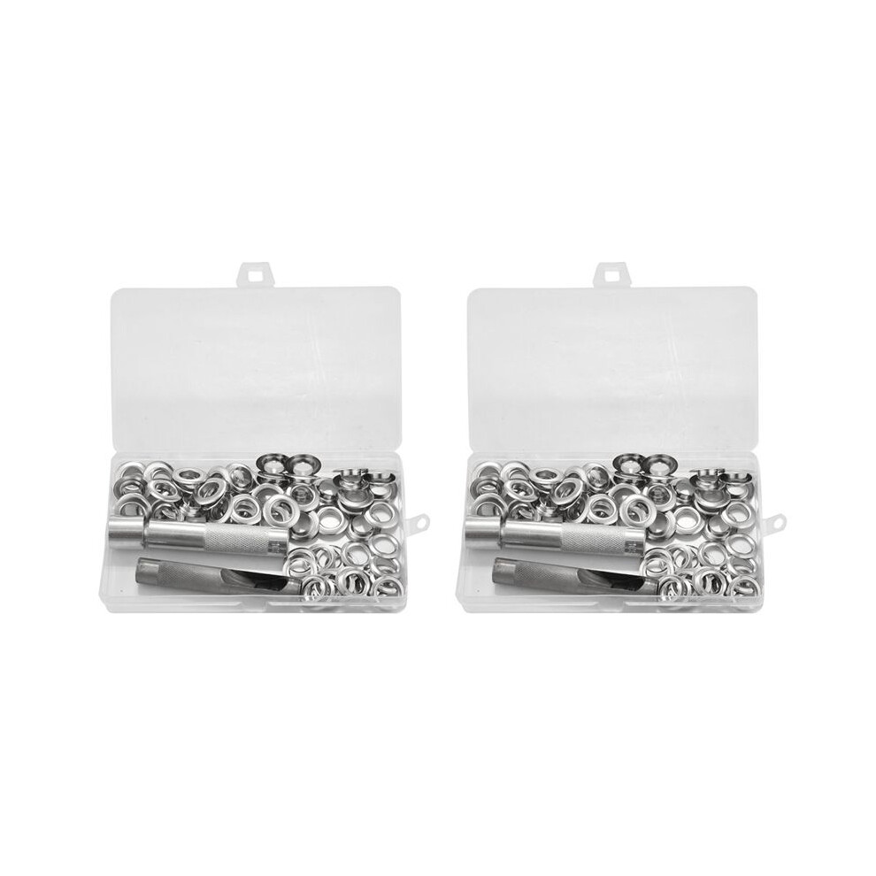 200Pcs Punch Grommets And Tarpaulin Awning Tent Tarp Repair Kit Hole Eyelet New 6032999257909