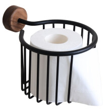 Toilet Tissue Holder Pumping Carton Walnut Toilet Paper Shelf Toilet Tissue Box Bathroom Solid Wood Roll Paper Holder