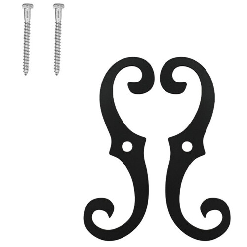 Cast Iron Shutter Fasteners Shutter Dog Holders External Shutter Tieback Hardware Including Mounting Screws
