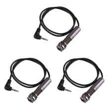 3X Guitar Pickup Cable Piezo Cable End Pin Jack Guitar Adapter Stereo Instrument Cable