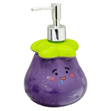 Eggplant Lotion Bottle Bathroom Toilet Body Wash Shampoo Ceramic Sub-Bottle Ceramic Hand Bottle Accessories A