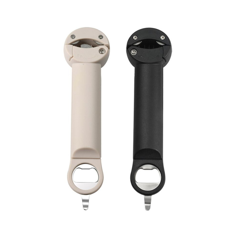 Brecantia Multifunctional Retractable Bottle Opener Adjustable Multifunctional Can Opener Jar Lid Gripper Bottle Opener