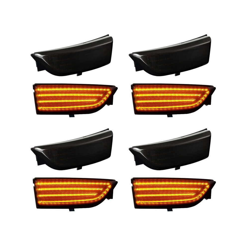 8X Car Dynamic Led Turn Signal Rearview Mirror Lights Blinker For Everest 2015-2019 Ranger T6 Raptor Wildtrak Smoke 6032340224758
