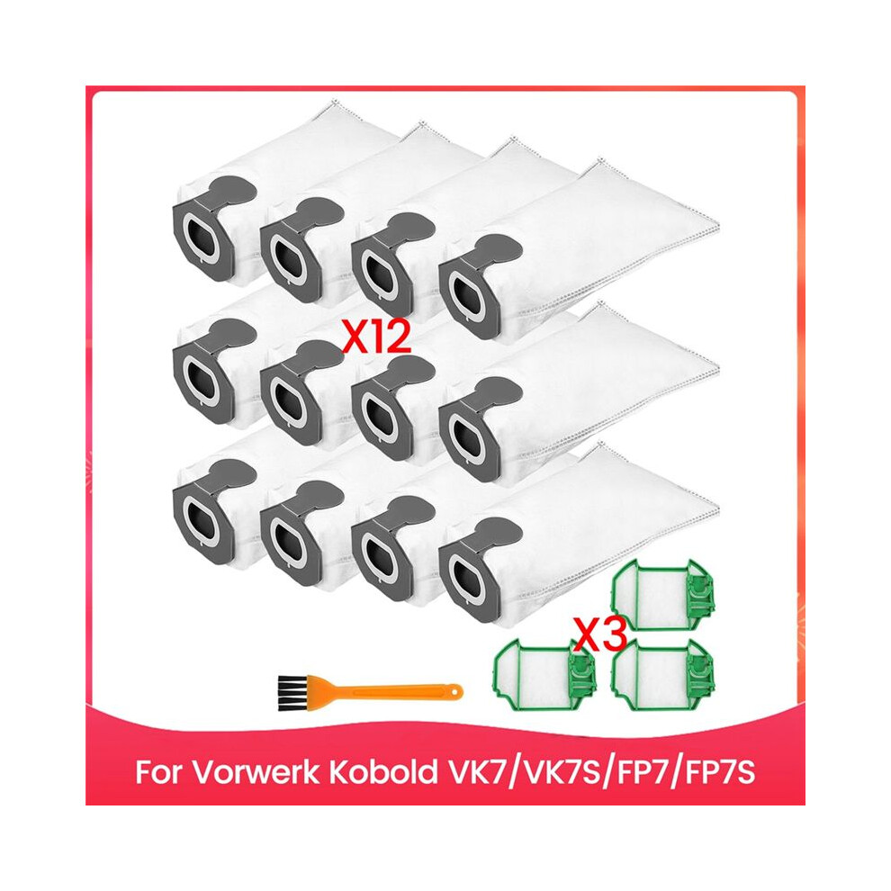 Vacuum Cleaner Bags For Kobold Vk7, Vk7s, Fp7, Fp7s With 3 Motor Protection Filters Replacement Parts 6031337217216