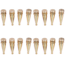 Lautsprecherspitzen für HiFi Füße, Lautsprecher Ständer, Kupfer M8 Gewinde, 36,2 mm (H) 16 Stücke