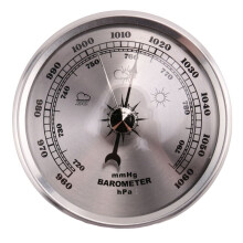 För Hemtrycksmätare Väderstation Metall Vägghängande Barometer Atmosfärisk Multifunktion Termometer Hygrometer Bärbar