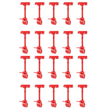 20Stück 17cm Merchandise Einzelhandel Zeichen Karte Preisschild Halter Klipp - Rot