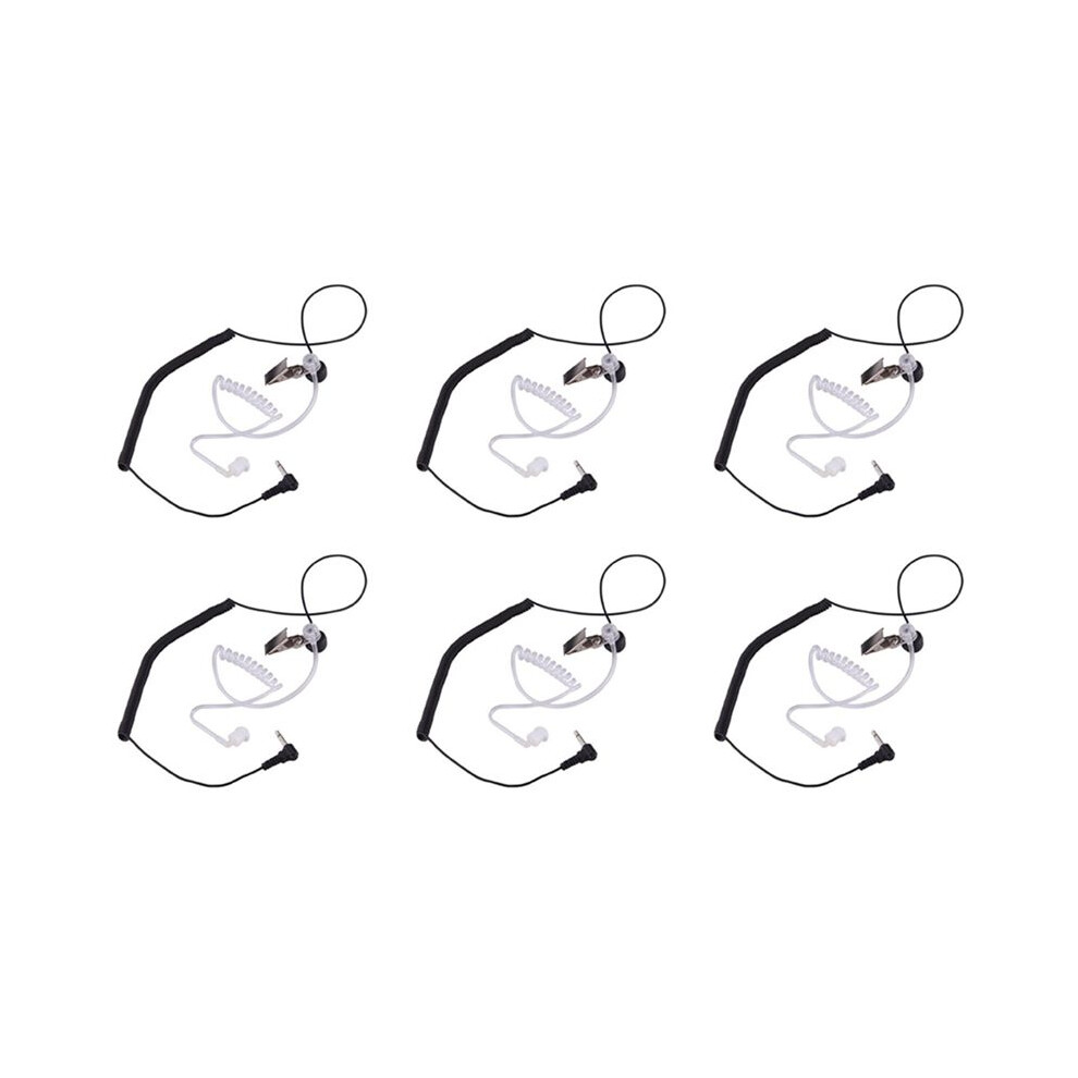 6X 3.5Mm Listen Only Acoustic Tube Earpiece For Apx6000 Apx7000 Apx4000 Headset Earphone Black/White 4712336713375