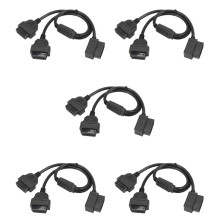 5 Stuks 50 cm Y Stijl OBD 2 OBDII Adapter Splitter Kabel Naar Dual Vrouwelijke OBD2 Diagnose-Tool Auto Connector Kabel