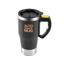 Selb Strührender Becher Elektrische Kaffee Tee Tasse Edelstahl Doppel Wand Reise Kaffee Tasse für Party schwarz
