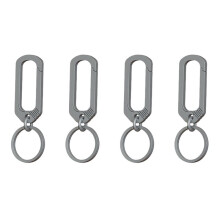4X Titan Schnalle SchlüSsel AnhäNger Titan Legierung Kreative Einfachheit SchnAlle Camping ZubehöR AußEn Taschen Werkzeug