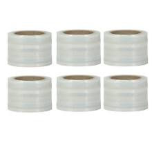 6pcs 3 cm Narrow Banding Stretch Wrap Film Clear/Non-Transparent,Clear Plastic Pallet Shrink Film,200 Metre Long