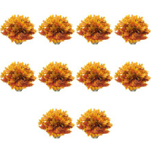 Artificial Maple Leaves Branches Autumn Leaves 50 Bundles Fall Decorations Outdoor UV Resistant Greenery Shrubs Plants