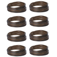 8X Kaffee Gradient Flaches Synthetisches Rattan Weberei Material Kunststoff Rattan für Stricken und Reparatur Stuhl Tisch Aufbewahrung Korb