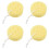 4X Yellow Round Bath Body Shower Soft Sponge W Hanging Loop 1