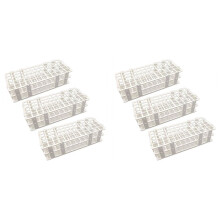 6 Supports de Tubes à Essai en Plastique, 60 Trous, pour Tubes à Essai de 16 Mm, Blanc, Porte-Tubes à Essai de Laboratoire DéTachable (60 Trous)