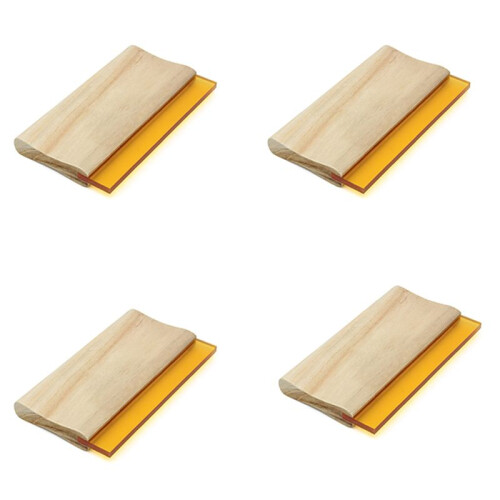 4pcs 8 Inch Silk Screen Printing Press Squeegee Single 70 Durometer Ink Scraper Tools