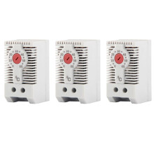 3X KTO011 Normaal Gesloten NC Verstelbare Mechanische Temperatuurregelaar Kast Thermostaat Din Rail, voor Verwarming Gebruik