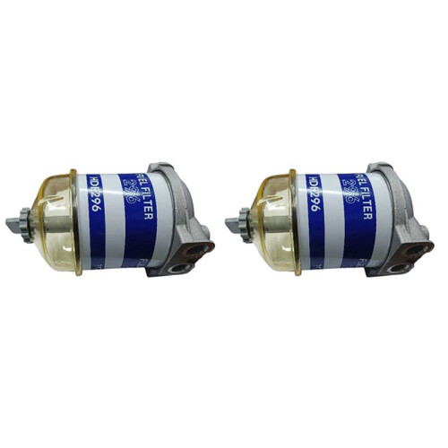 2X  Filter Oil Water Separator Single Cup Assembly 7111-296 HDF296 Universal Fuel Filter 296 Filter Elements