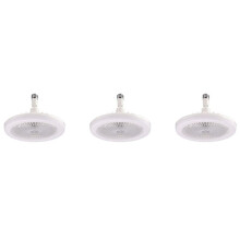 3X Ceiling Fans with Remote Control and Light Lamp Fan E27 Converter Base Silent Ceiling Fans for Bedroom