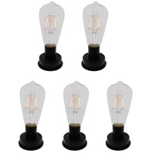5Pc Solar LED Tungsten Filament Bulb Lamp 2800K Automatic Light Sensors Fence Night Lights for Garden Lamp(8.5cm)