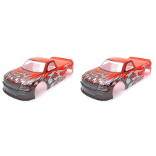 2X per 1/10 RC Car Venom T-10 Carrozzeria Verniciata in PVC 1/10 RC Car Pick  Truck Larghezza 205mm Interasse 255mm, Rosso
