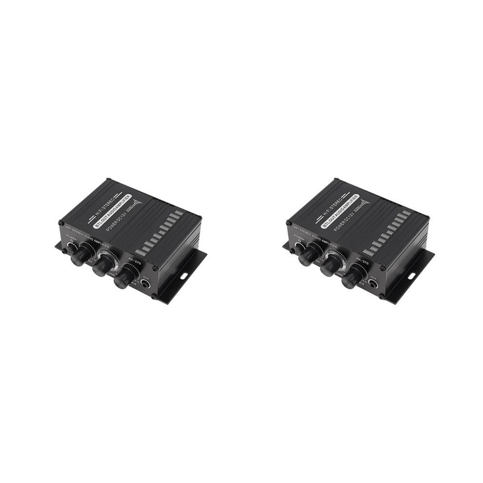 2X Power Amplifier Audio Karaoke Home Theater Amplifier 2 Channel Class D Amplifier Usb/ Aux Input 6031684878528