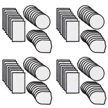 96Pcs Sublimation Patch Blanks Fabric Iron- Patches Repair Patch for Hats Clothes Backpacks Uniforms,3 Styles