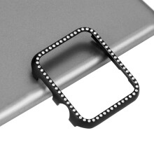 41mm Case Metal Protective Cover, Scratch Resistant Slim Black Bumper for Apple Watch Series 7 8 9