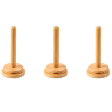 3X Wooden Yarn Holder Revolving Rack Vertical Storage Tissue Holder Wool Holder Yarn Winder for Crochet Knitting