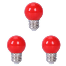 3X E27 3W 6 SMD LED Lampe une ÉConomie D'ÉNergie Globe Ampoule AC 110-240V, Rouge