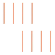 8X 99.6% T2 Copper Cu Flat Bar Plate 3mm x 15mm x 250mm Metal Strip